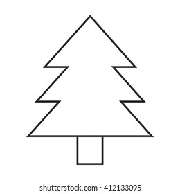 Line icon tree. Vector illustration.