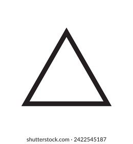 line icon triangle pyramid flat vector illustration
