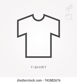 Line icon t-shirt