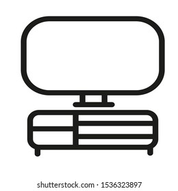 Line icon tv on a white background