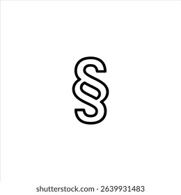 A line icon of the typographical paragraph or section symbol. Monochrome sign used in legal documents and text, isolated on a white background. - Powered by Shutterstock - Get 15% off with code: PIKWIZARD15
