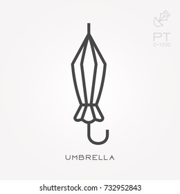 Line icon umbrella