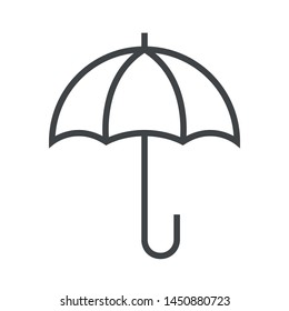 Line icon umbrella. Simple vector illustration with ability to change.