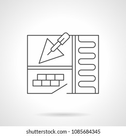 Line icon underfloor heating
