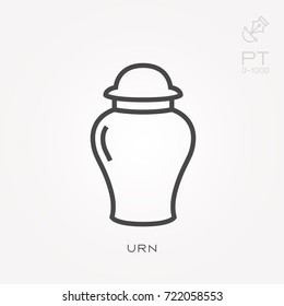 Line icon urn