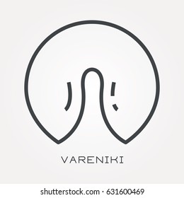 Line icon vareniki