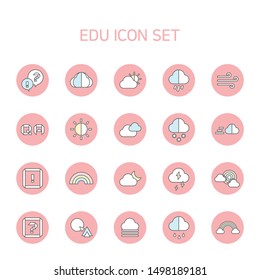 Line icon for various weather changes
