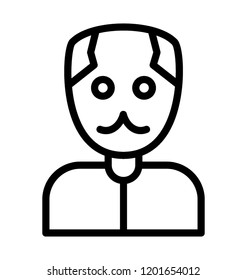 Line icon vector of father avatar 