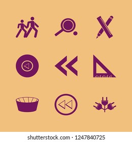 line icon. line vector icons set pedestrian people, ping pong, left arrow and electric plugs