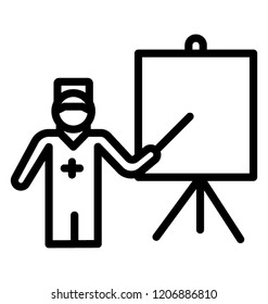 A line icon vector of medical practitioner