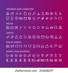 Line icon vector set for mobile and web devices 