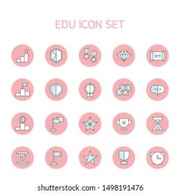 Line icon for victory and award