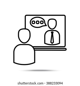 Line icon- video conference 