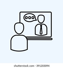 Line icon- video conference 