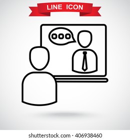 Line icon- video conference 