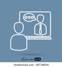 Line icon- video conference 