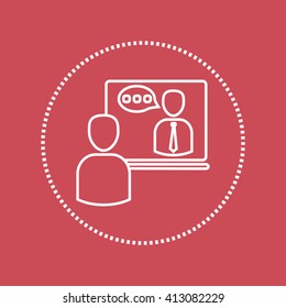 Line icon- video conference 