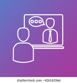 Line icon- video conference 