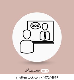 Line icon- video conference 