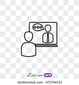 Line icon- video conference 