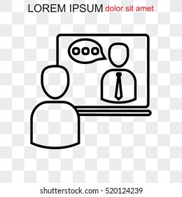 Line icon- video conference 