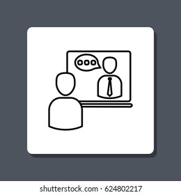 Line icon- video conference 