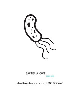 Line icon of a virus. Health care icon. 