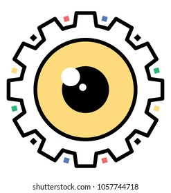 Line icon vision, keeping an eye 