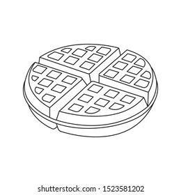 Line icon waffle vector symbol