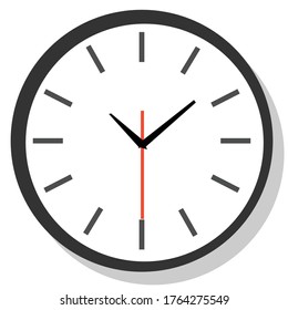 Line icon wall clock face vector