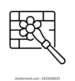 lijnpictogram Schilderen op witte achtergrond vector
Vectorlijnpictogram op witte achtergrond
