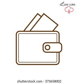 Line icon- wallet
