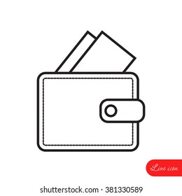 Line icon- wallet