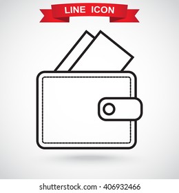 Line icon- wallet