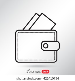 Line icon- wallet