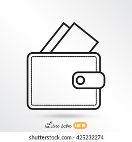 Line icon- wallet
