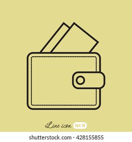 Line icon- wallet