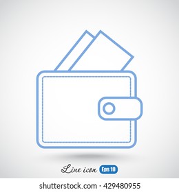 Line icon- wallet