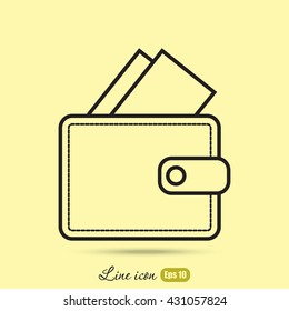 Line icon- wallet
