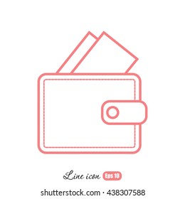 Line icon- wallet