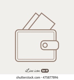 Line icon- wallet