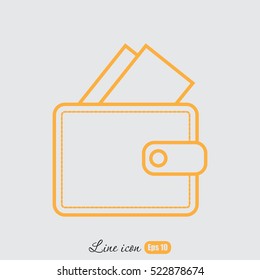 Line icon- wallet