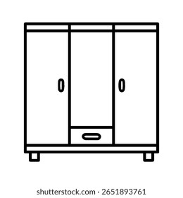 line icon wardrobe vector on white background
Vector icon on white background