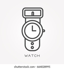 Line icon watch