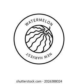 Línea De Icono De Melón En Un Estilo Simple. Nueva cosecha. Señal vectorial en un estilo simple aislado en un fondo blanco.
