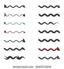 Line icon. Wave vector pattern. Black curve design. Dynamic shape element. EPS 10.