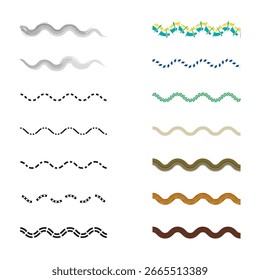 Line icon. Wave vector pattern. Colorful curve design. Dynamic shape element. EPS 10.