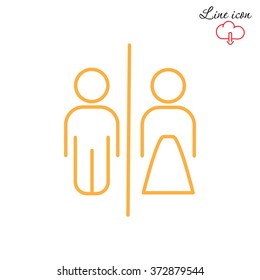 Line icon- WC