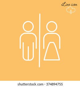Line icon- WC