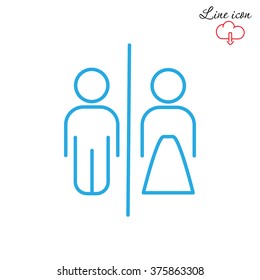 Line icon- WC